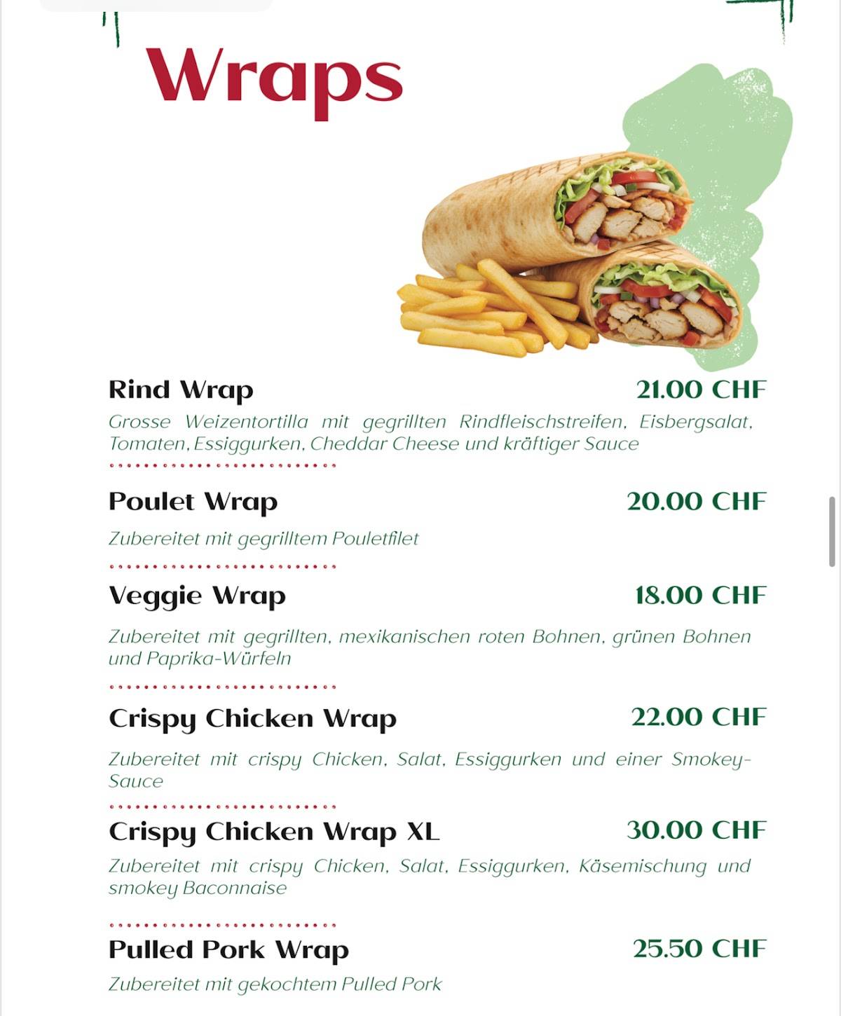 Menu di T Mexican Food 