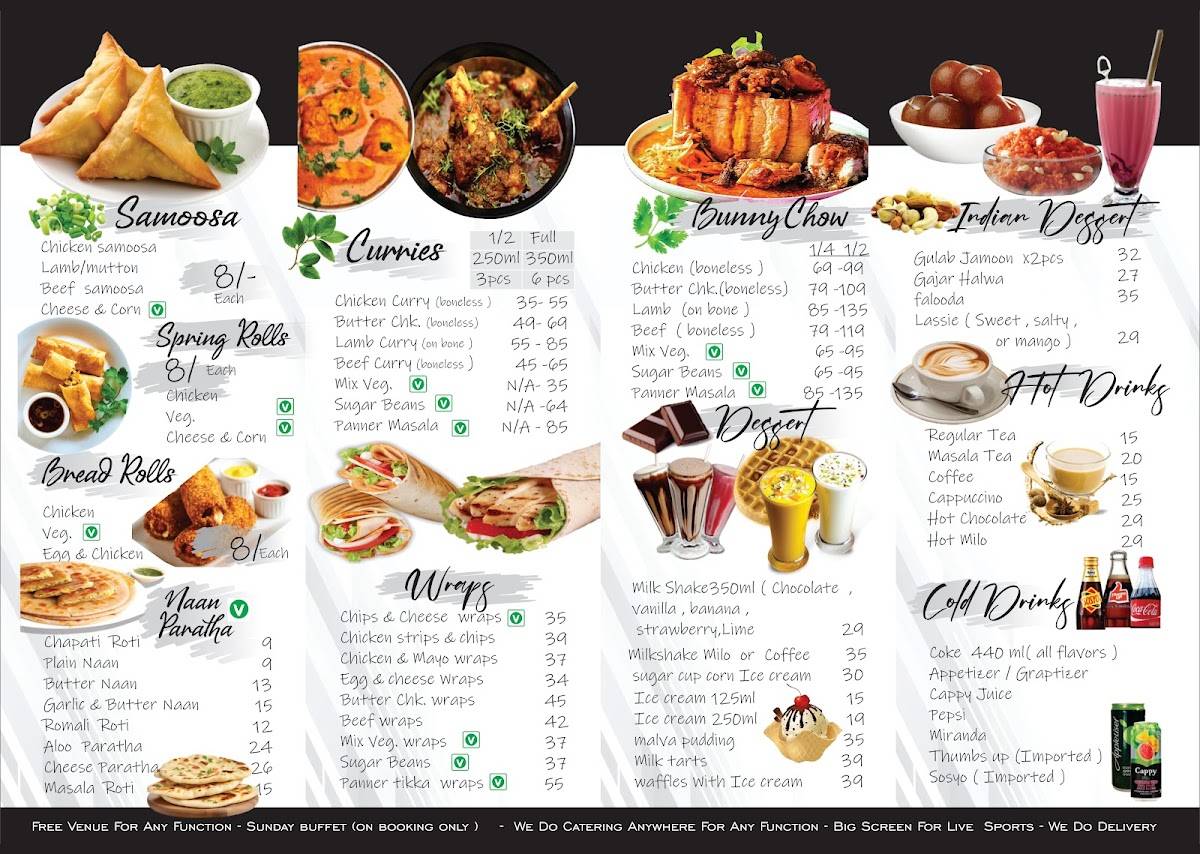 Carta de THE ROTI RESTAURANT, Vereeniging, MALL