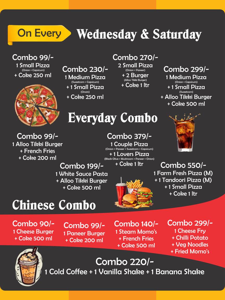 THE ZAYKA CAFE AND FAMILY RESTAURANT menu