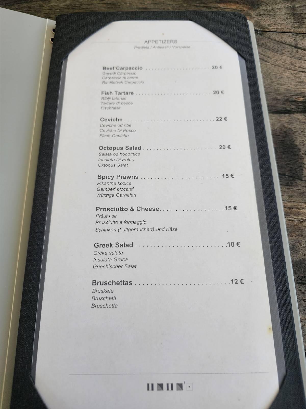 Menu di TOTO'S 