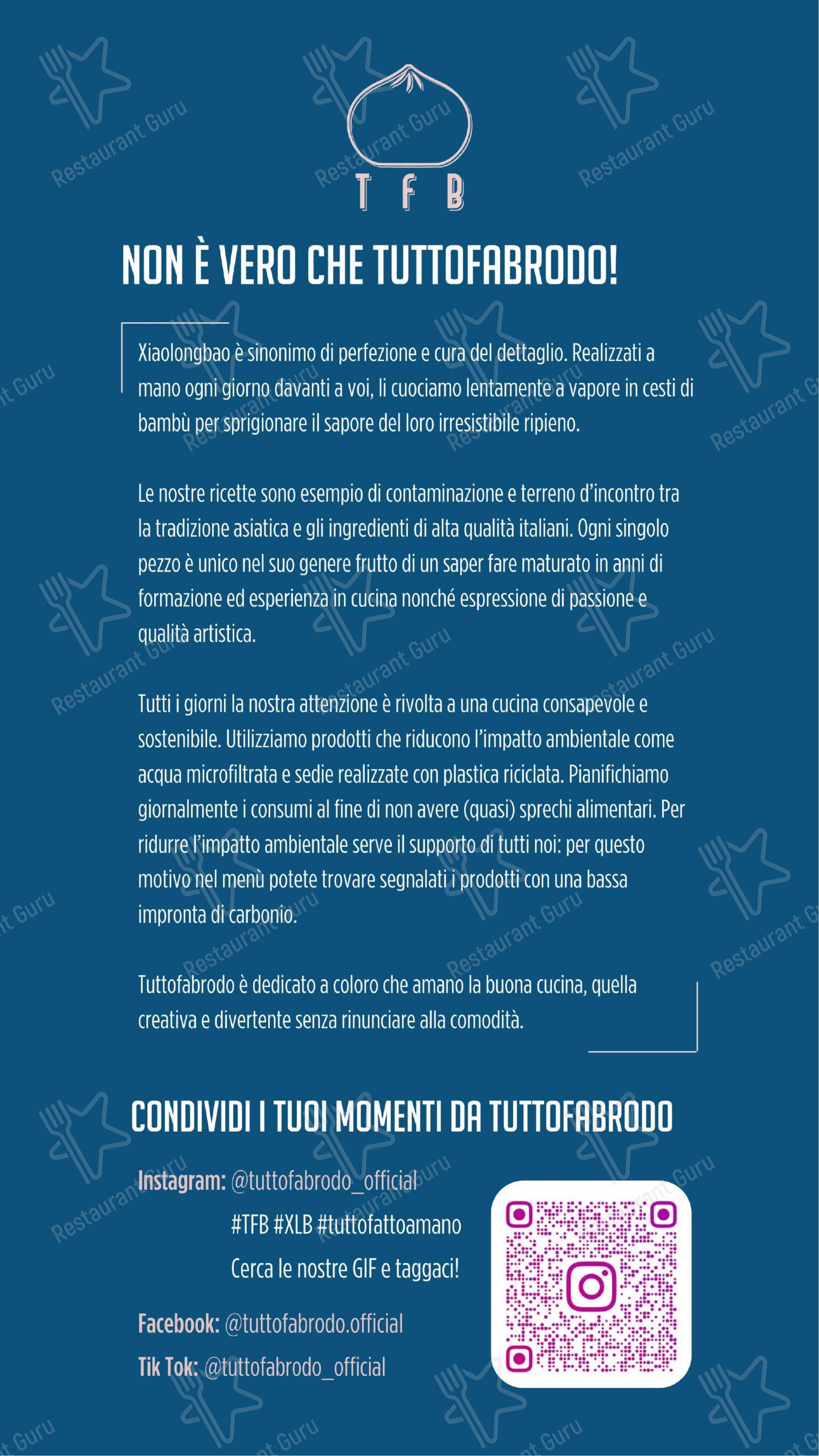 TUTTOFABRODO - SanSa in Torino - Menu