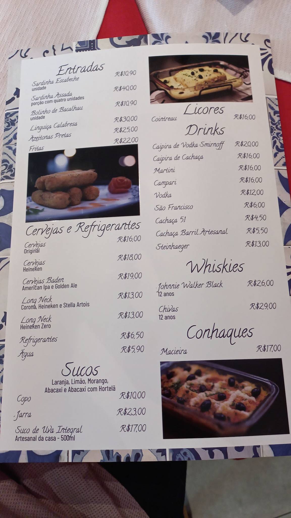 Taberna Portuguesa cardápio