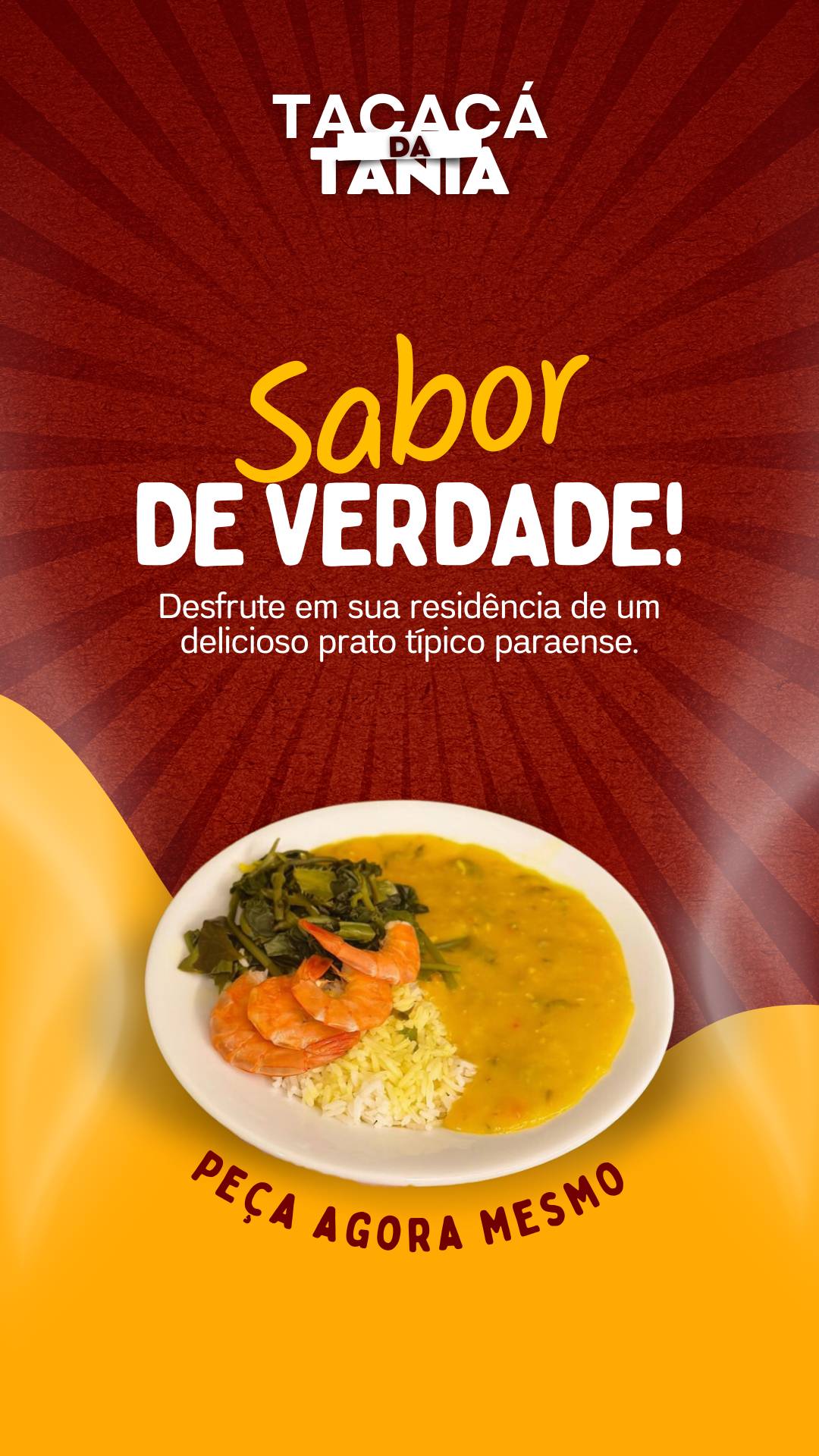 Tacacá da Tania cardápio