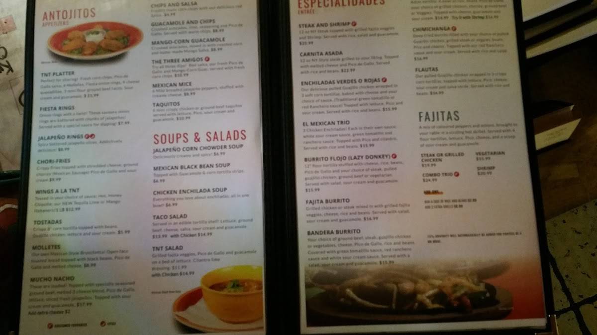 Menu at Taco N Tequila restaurant, Niagara Falls, Stanley Ave