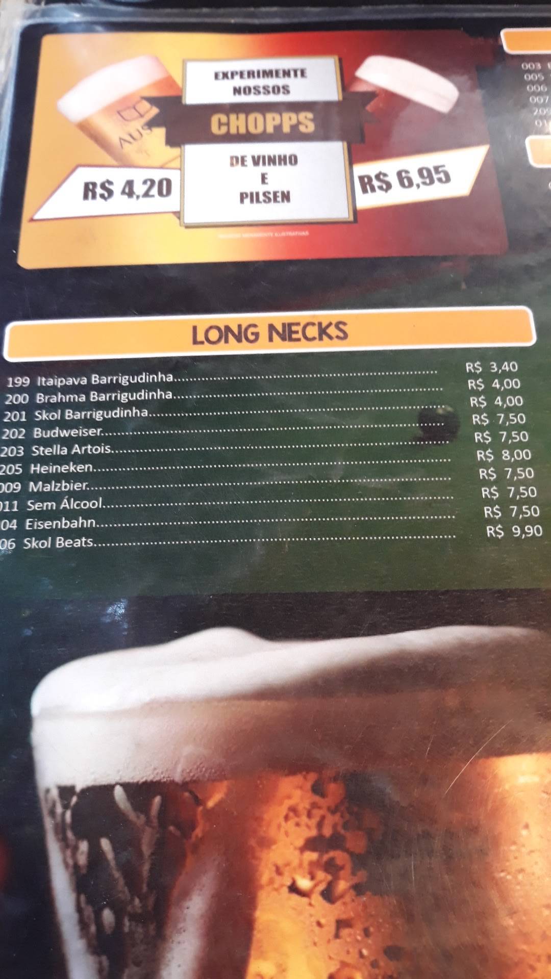 Menu em Taco's Bar e Espetaria, Belo Horizonte, Rua Coração Eucarístico ...