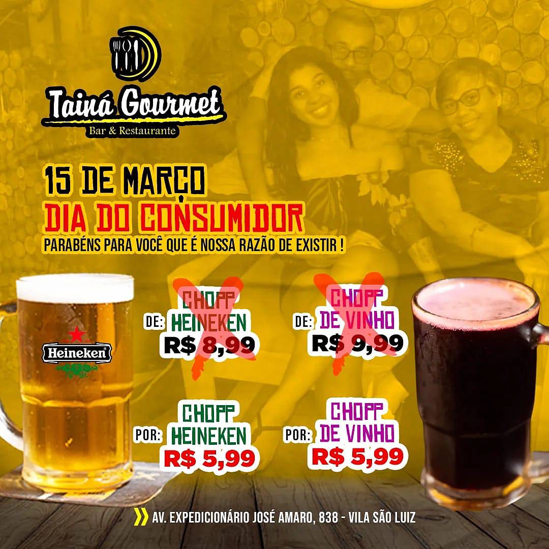 Tainá Gourmet cardápio