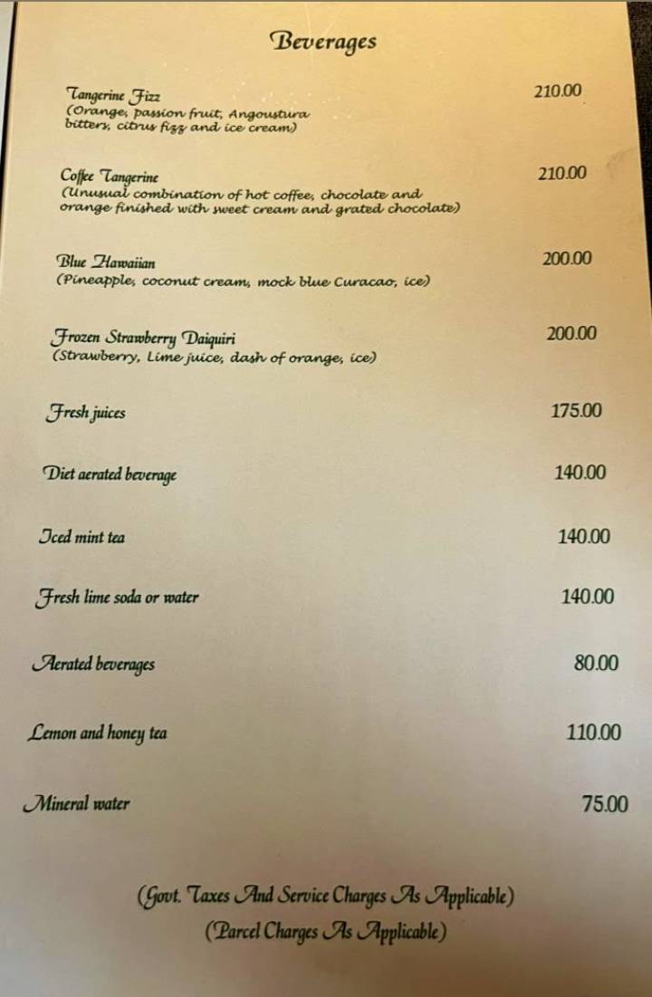 Tangerine Sizzlers Steak and More menu