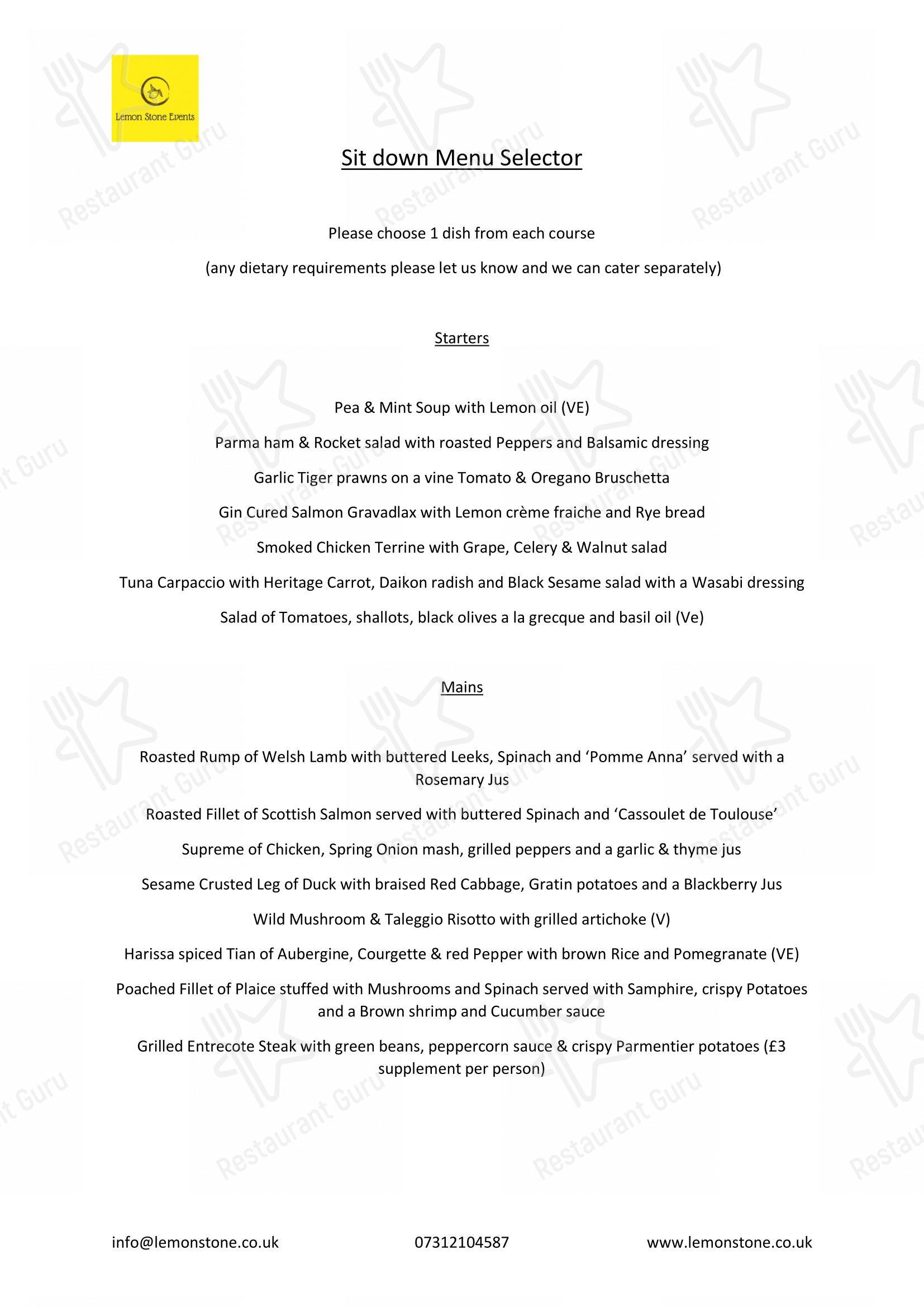 Menu per Tao sushi in Castellanza