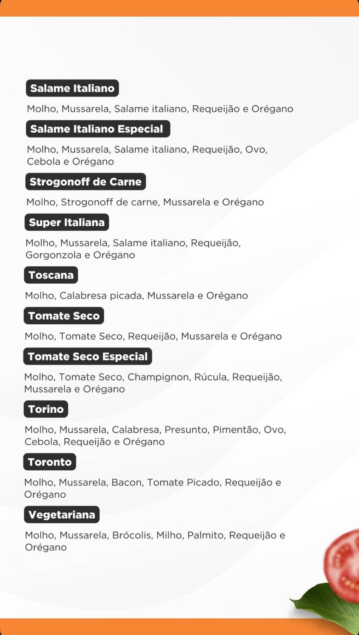Paiol Pizzas e Petiscos cardápio