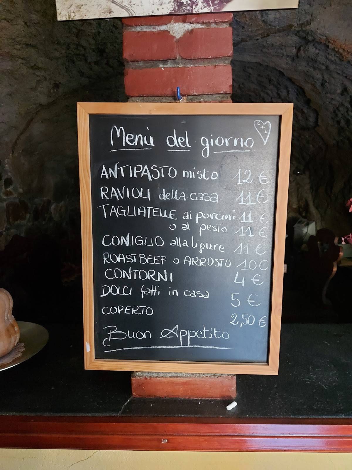 Menu di Taverna il Cippo 