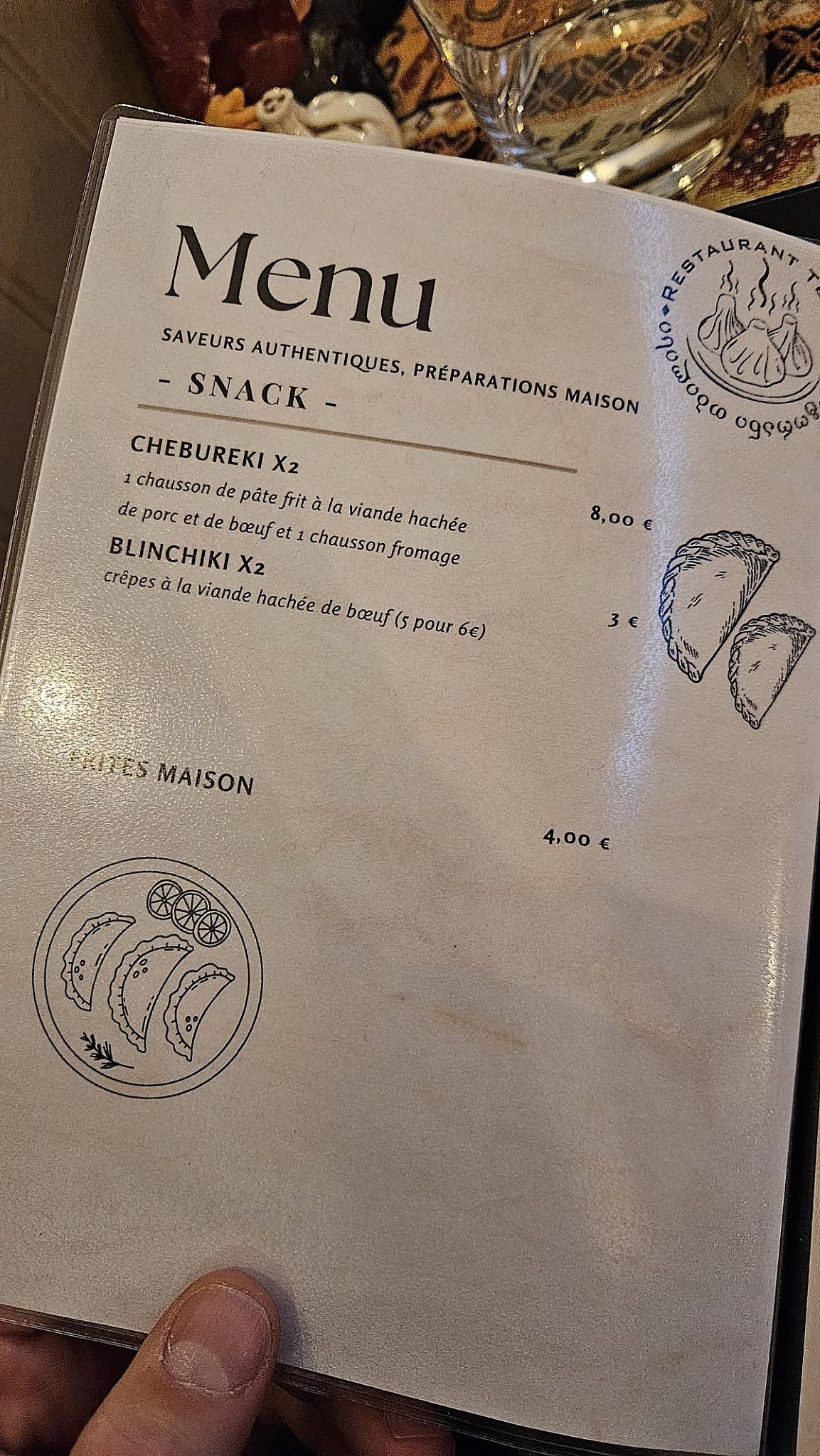 Menu de Tbilisi