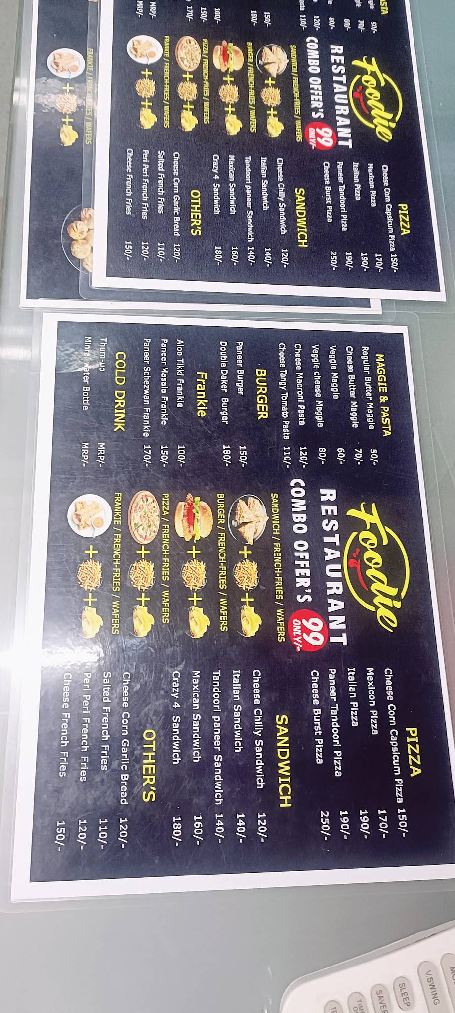 Tea post menu
