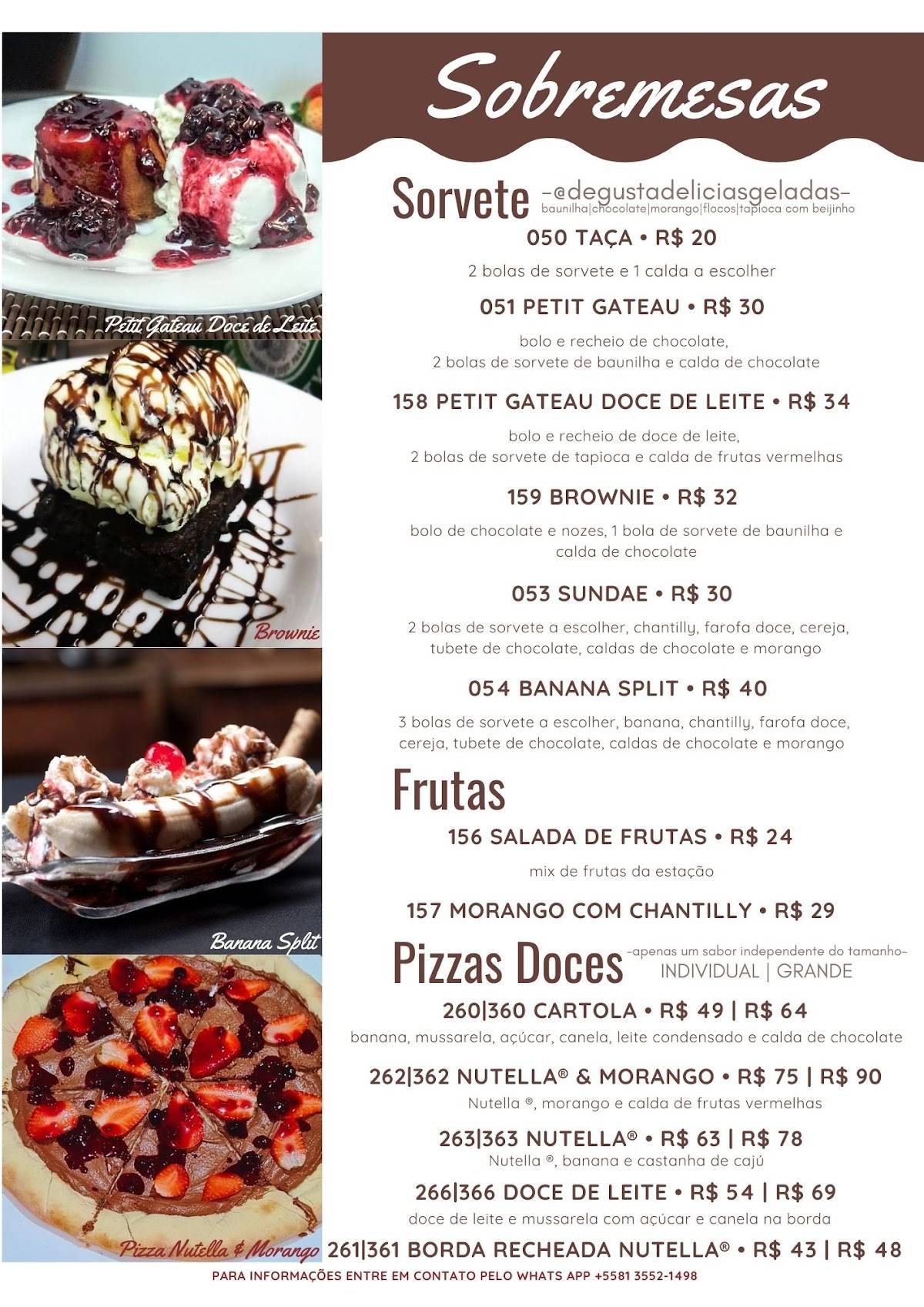 Temakeria do Porto cardápio