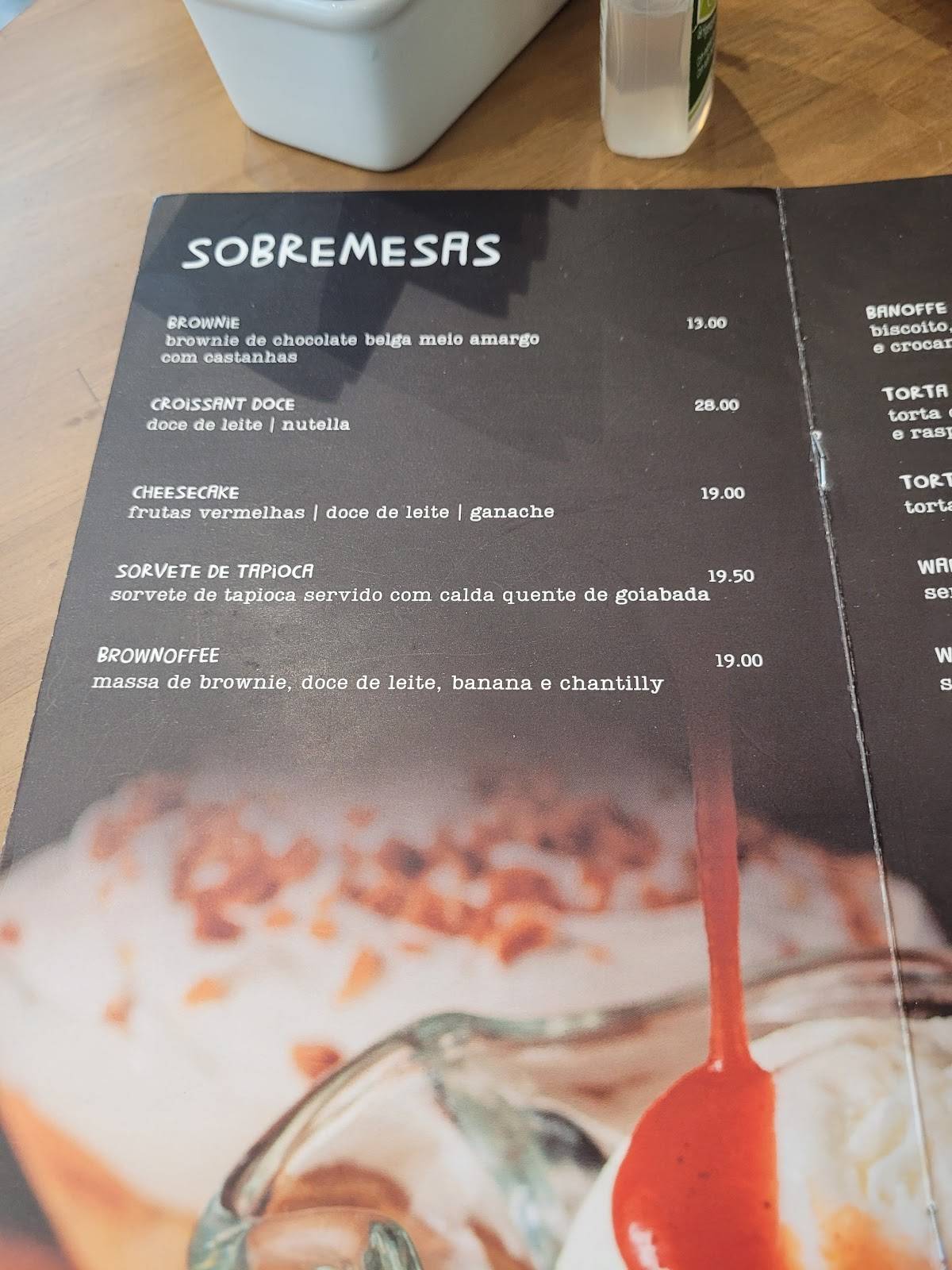 Tenro Café Américas cardápio