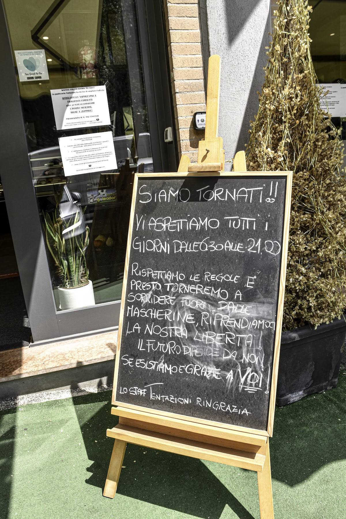 Menu di Tentazioni Bar pasticceria Tavola Calda 