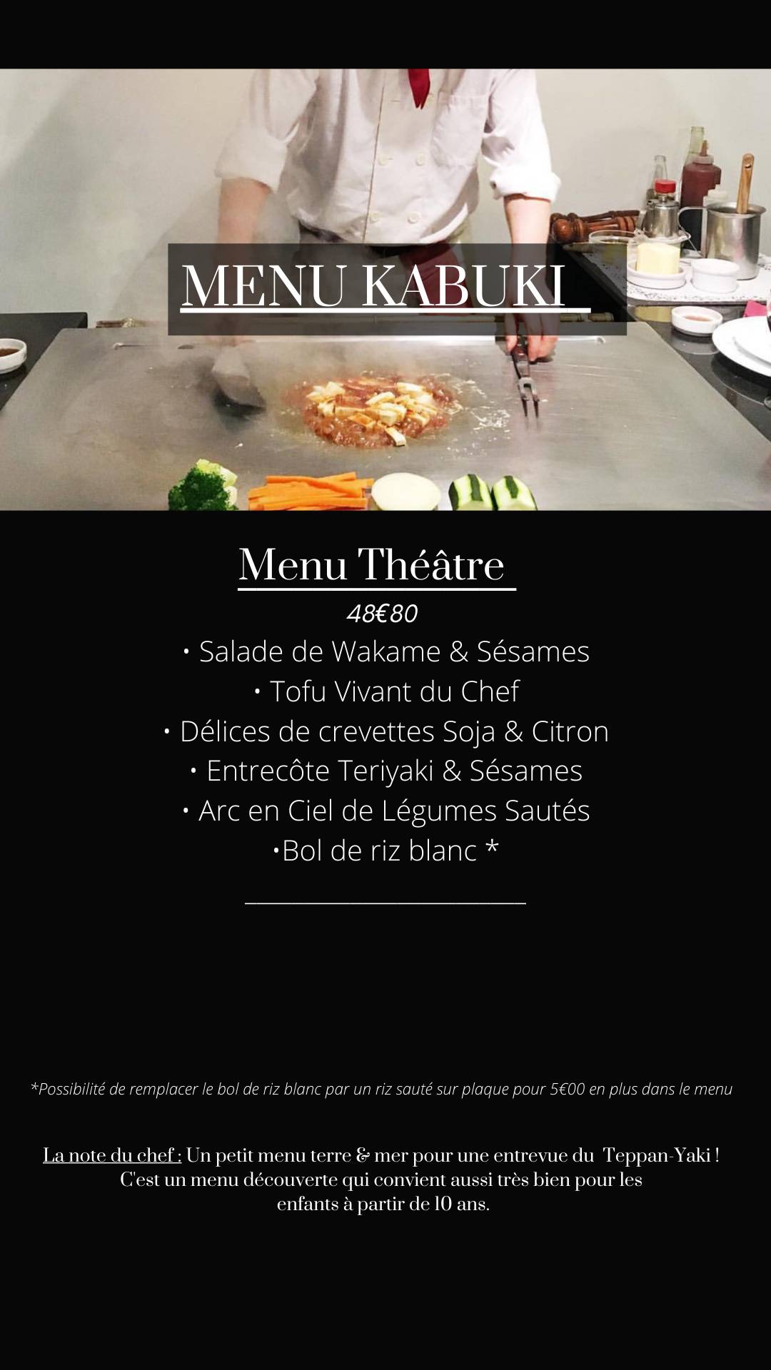 Menu de Devant-vous