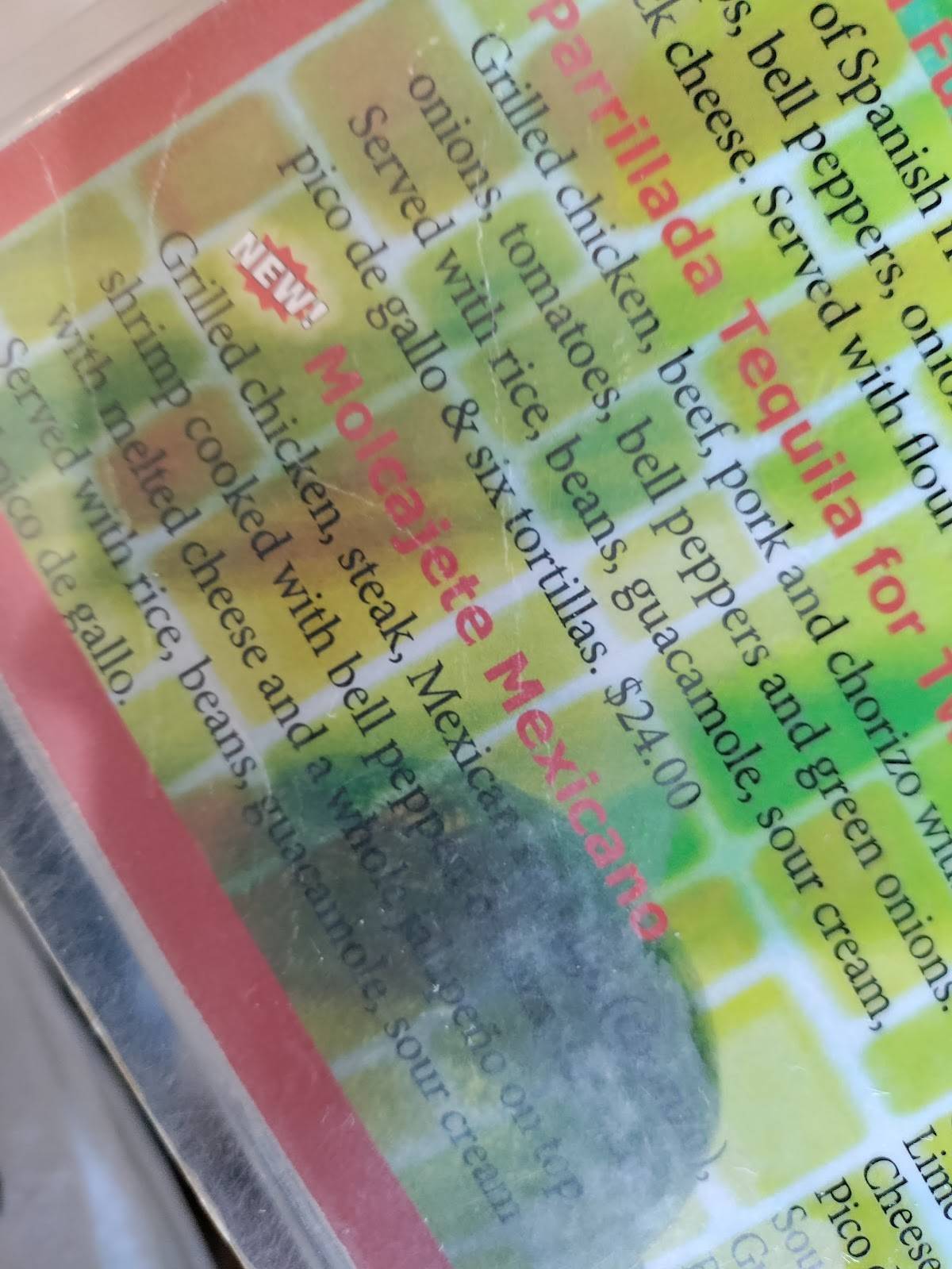 Menu at Tequila Grill Kalona restaurant, Kalona