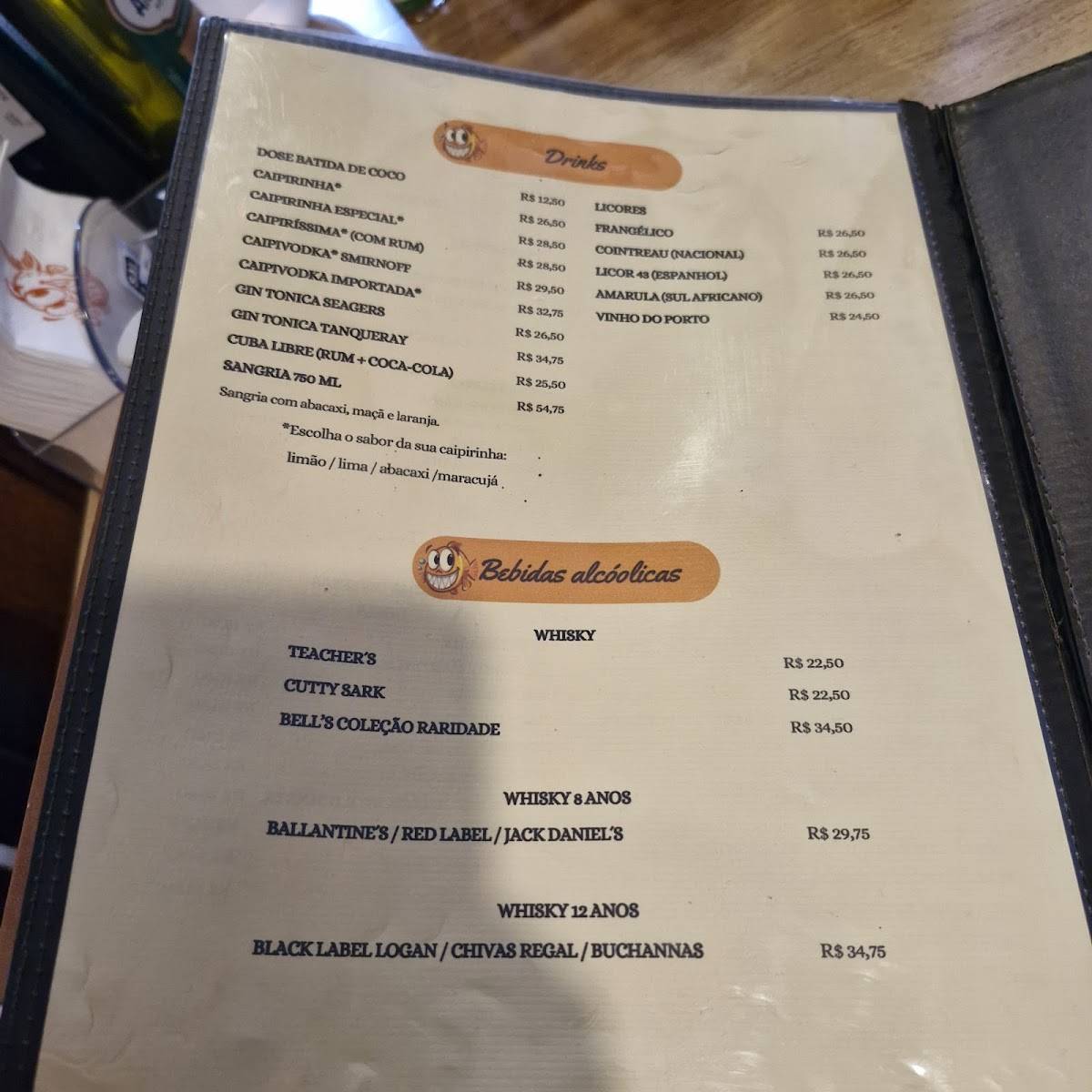 Caldo de Piranha Bar e Restaurante cardápio