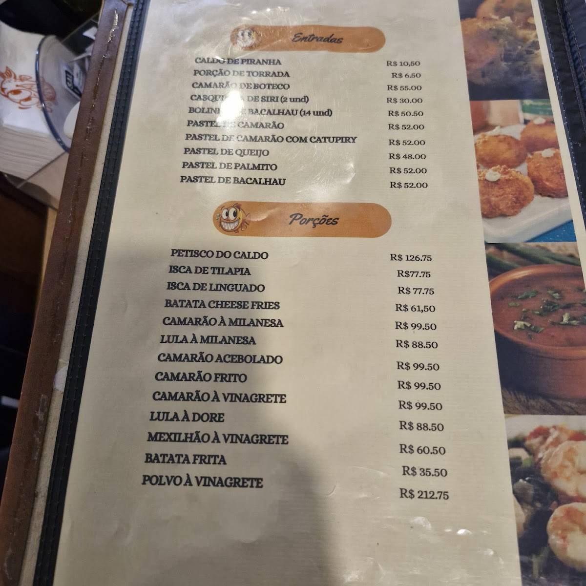 Caldo de Piranha Bar e Restaurante cardápio