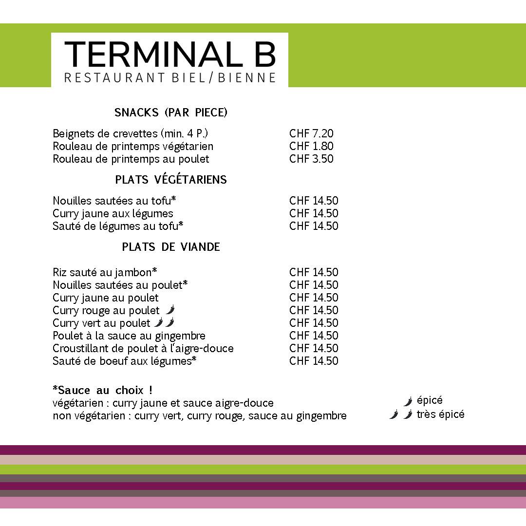 Menu di Terminal B 