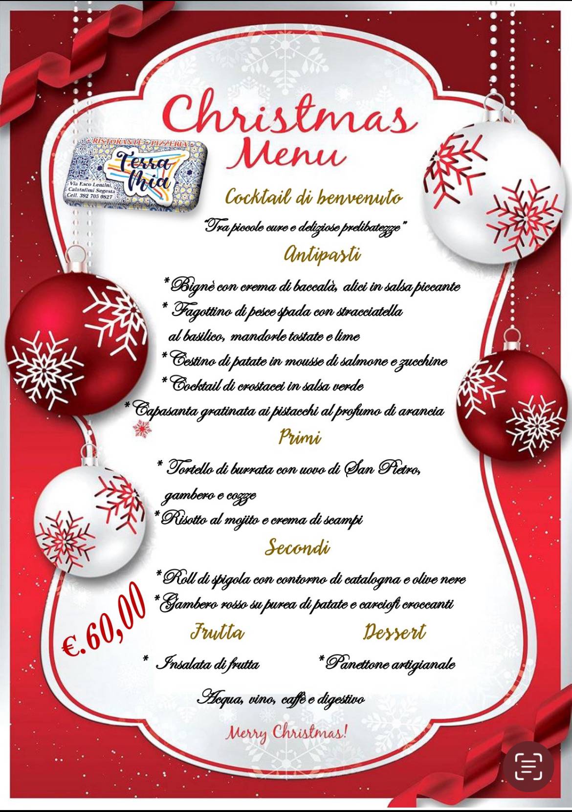 Menu di Terra Mia 