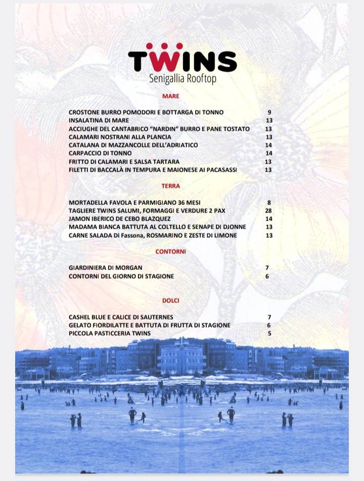 Menu di Terrazza TWINS Senigallia 