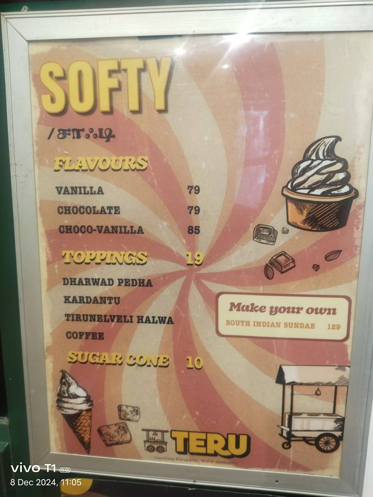 Teru – South Indian Street Food Alwarpet menu