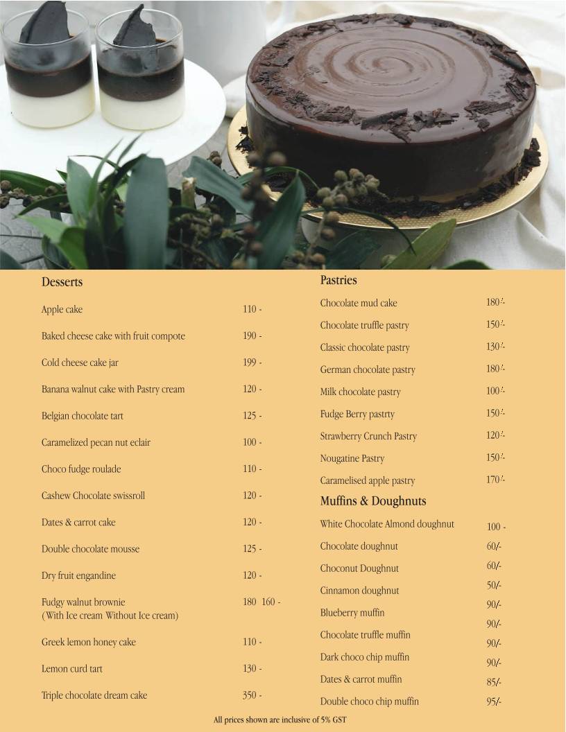 Teyla Restaurant menu