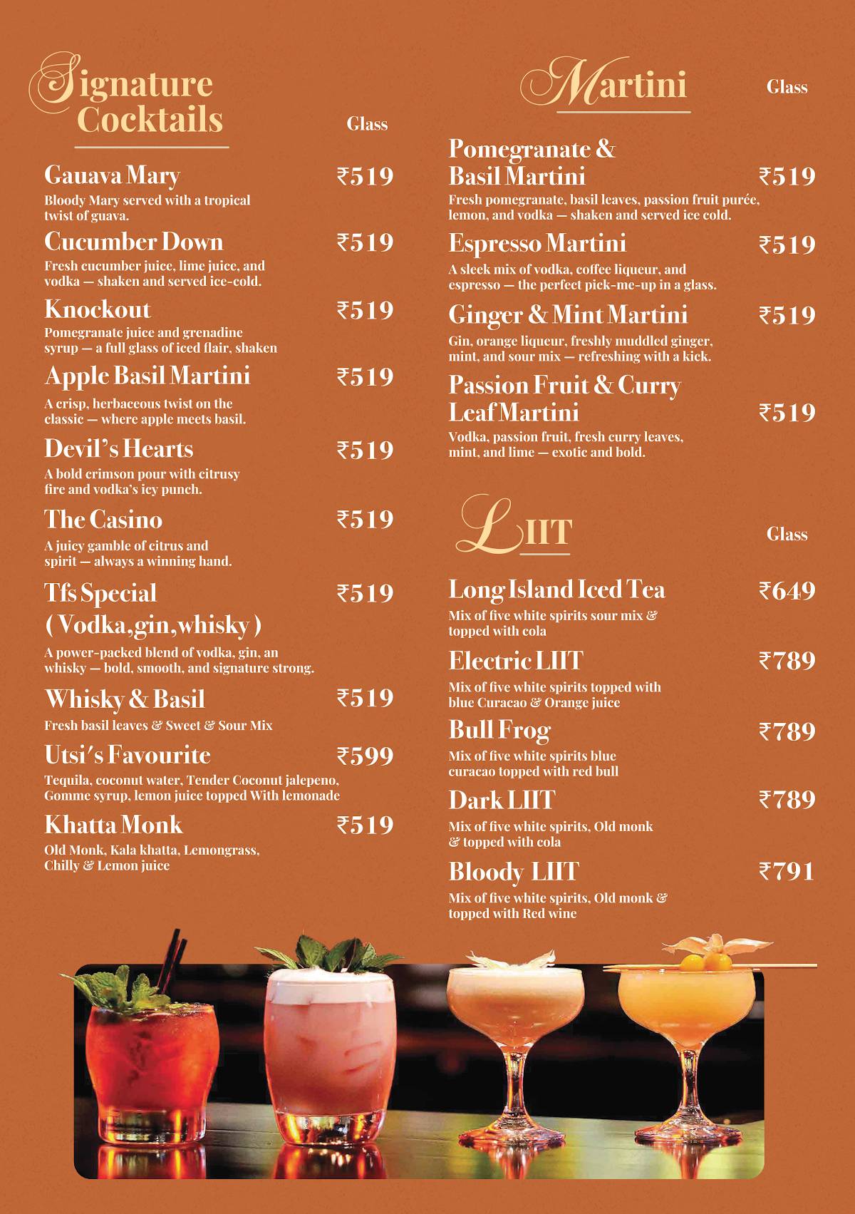 The Food Studio menu