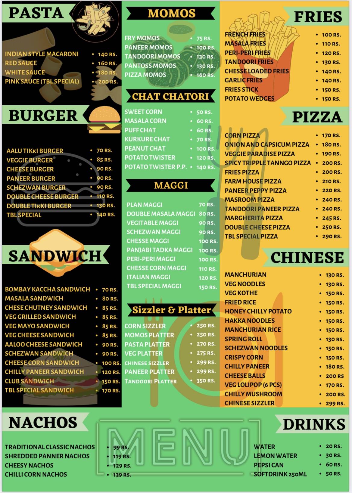 The Bay Leaf menu