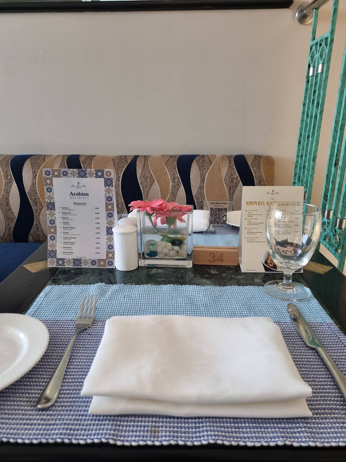 The Bay View menu