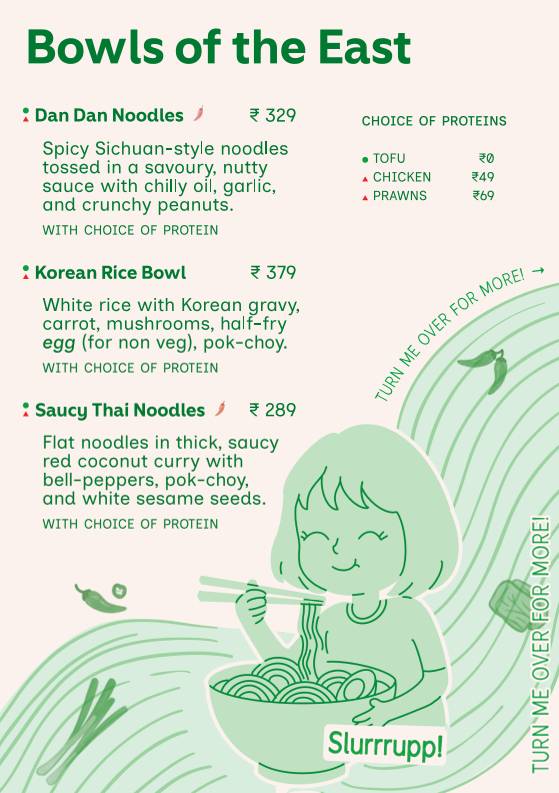 The Bookmark Cafe menu