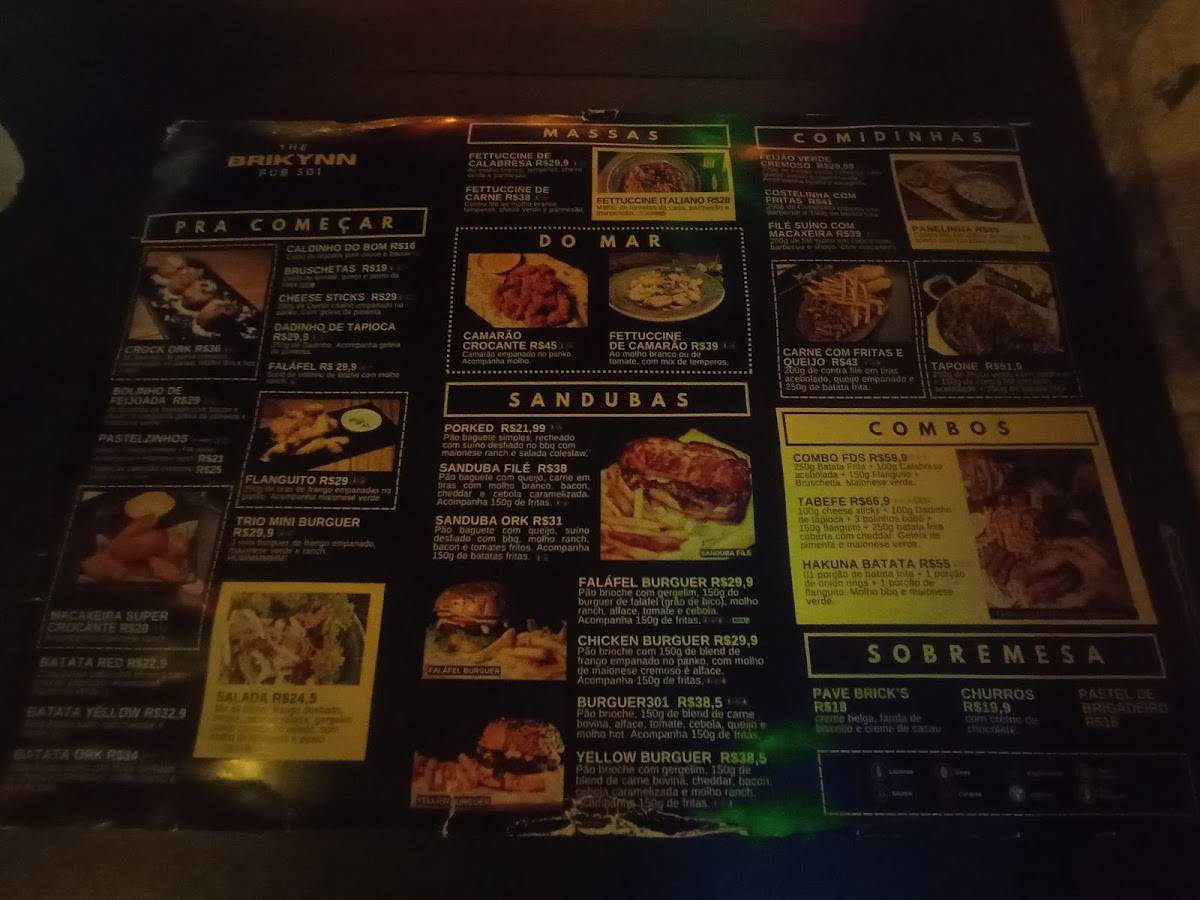 The Brikynn Pub 301 cardápio