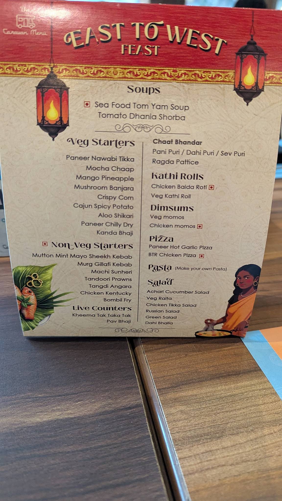 The Caravan Menu menu