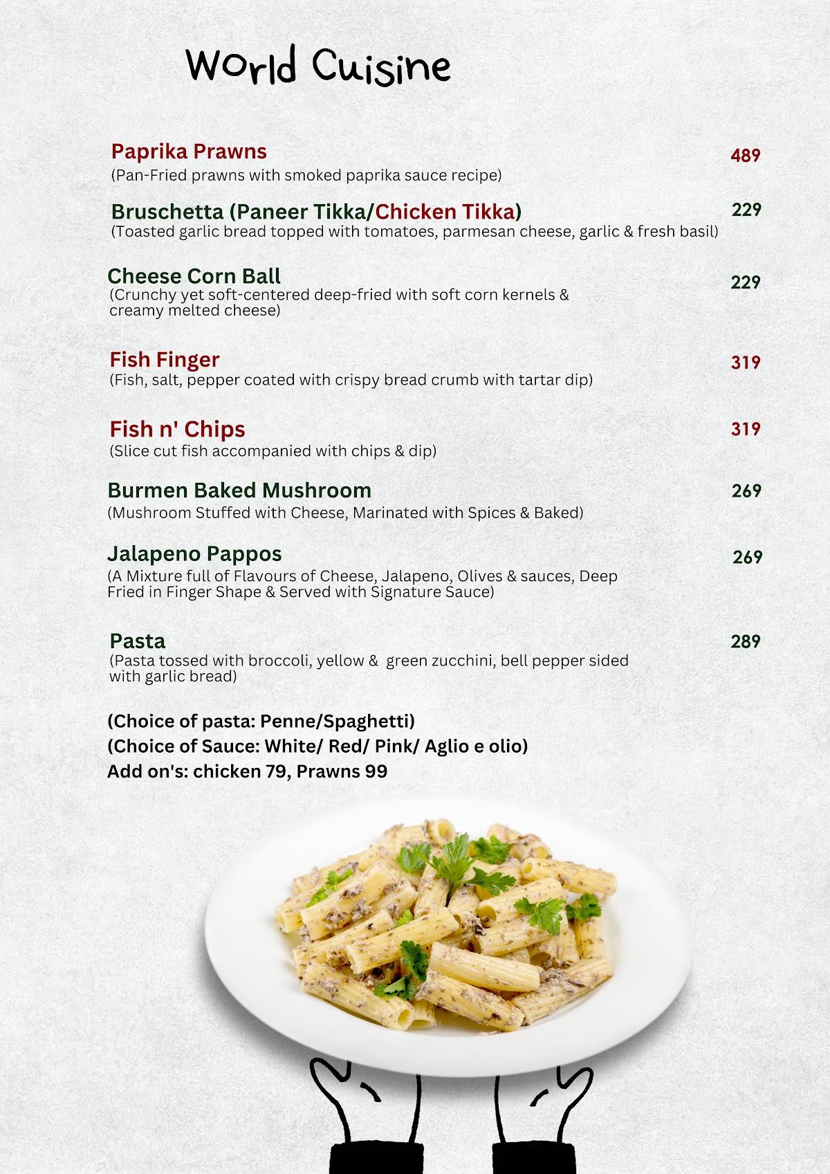 The Chandralok Kitchen Bar-Family & Pet-Friendly, Cosy Couple-Friendly Birthday & Corporate Party Venue, in Karve Nagar menu