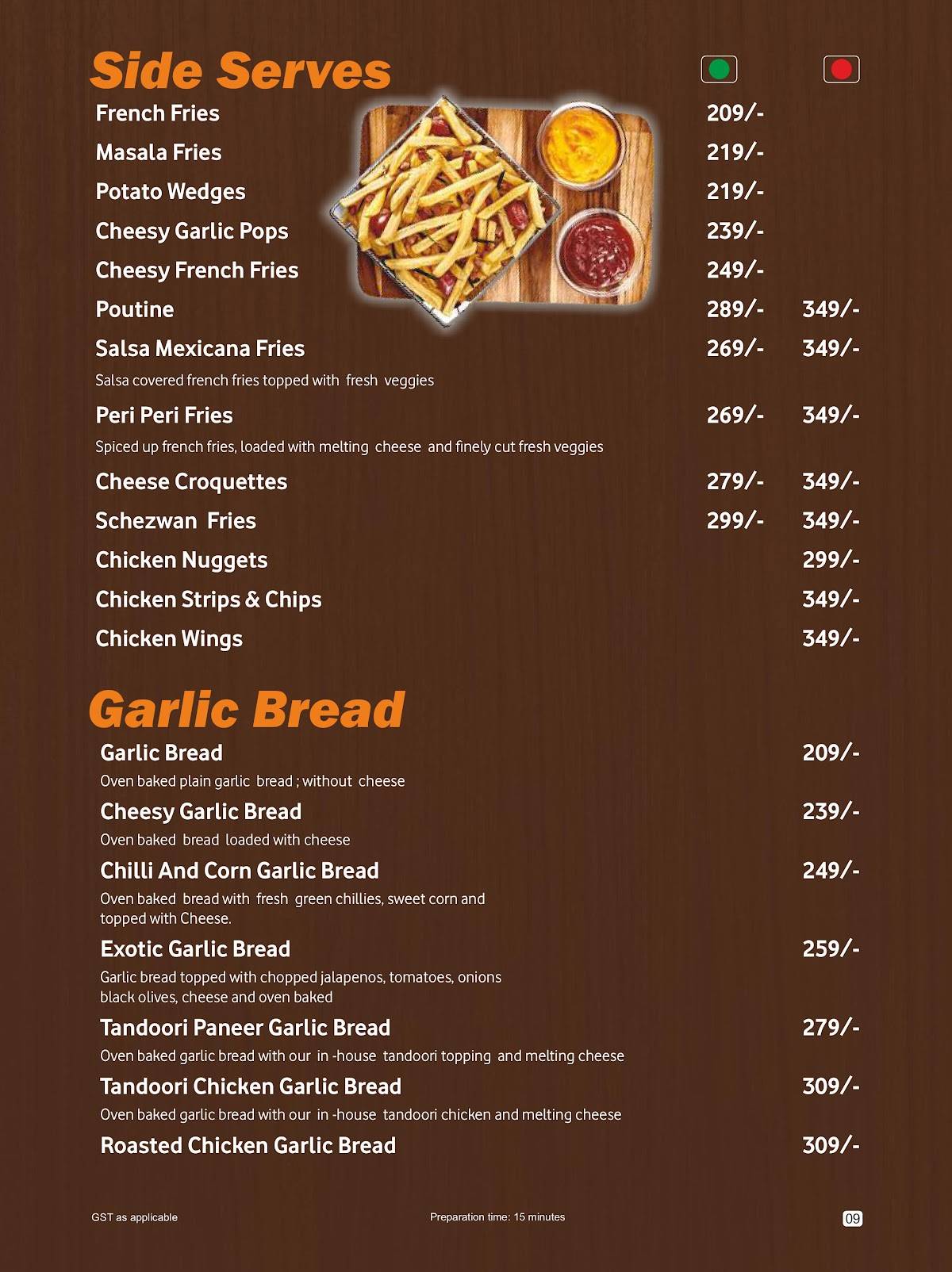 The Chocolate Room Mohali menu