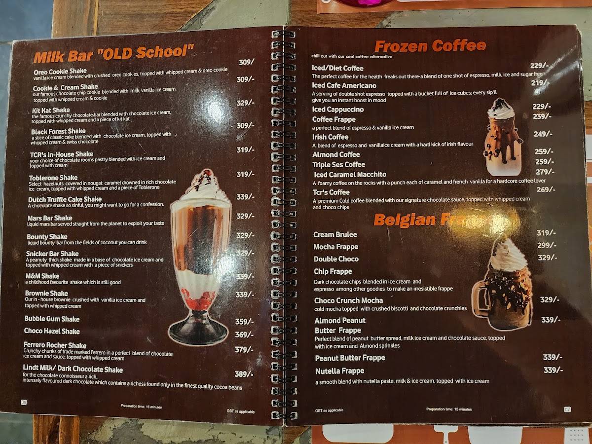 The Chocolate Room Mohali menu
