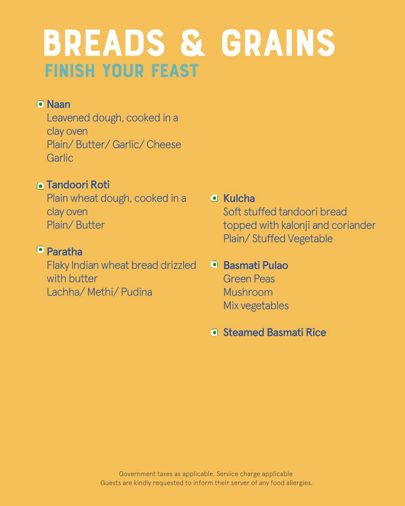 The Fisherman's Wharf, Hyderabad menu