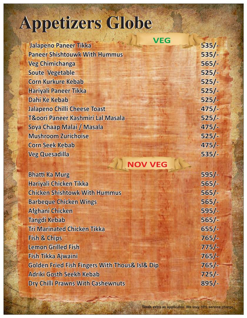 The Flying Dutchman , 5th Floor, Bhutani City Center Mall Noida Sector-32 menu