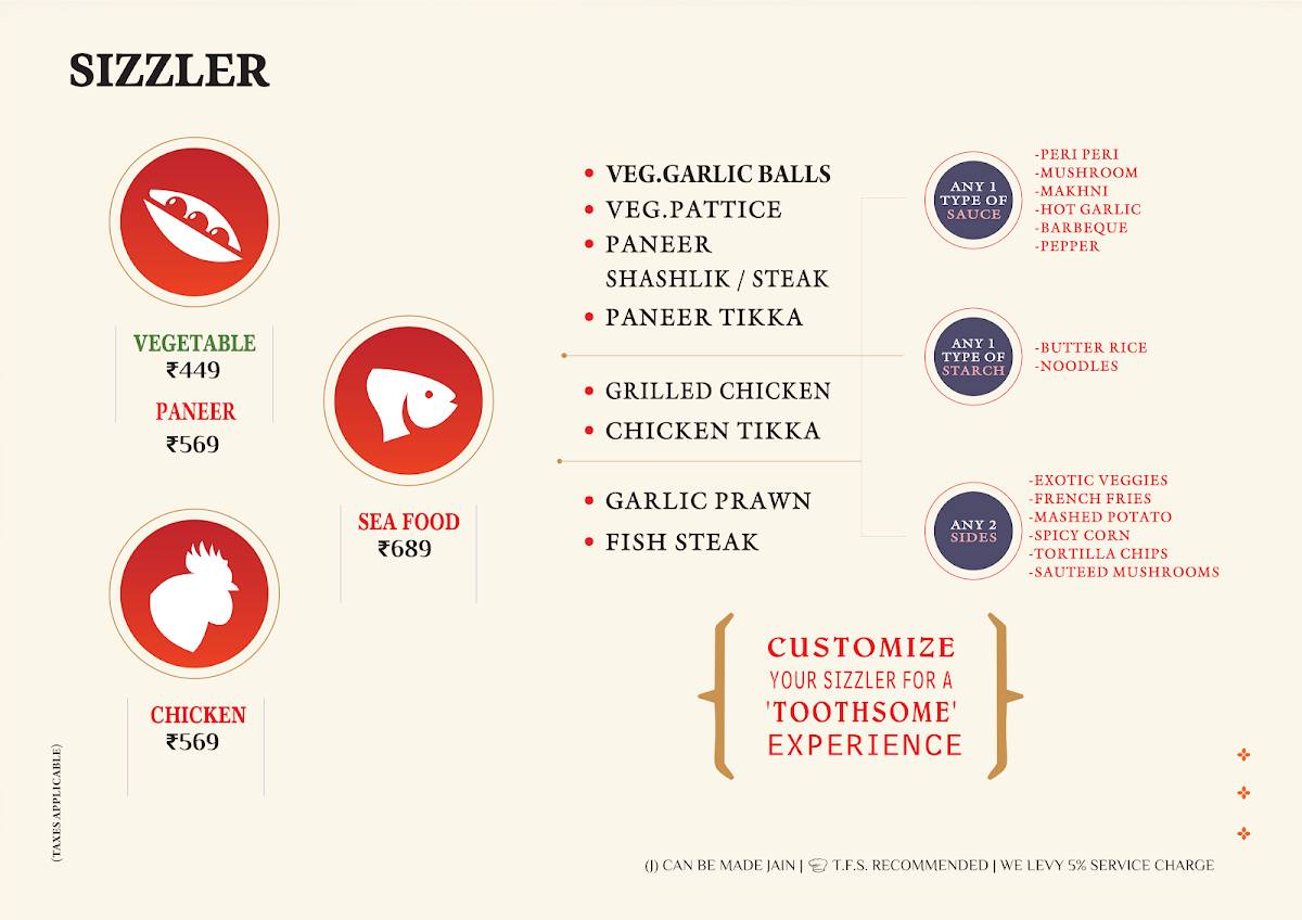The Food Studio menu