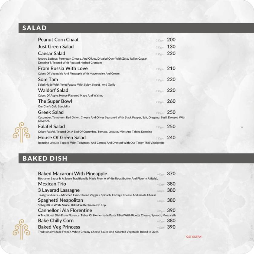 The Fountain - Banquet Hall, Party Lawn & Pool Side Restaurant Ahmedabad menu