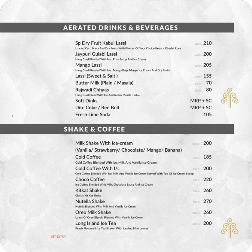 The Fountain - Banquet Hall, Party Lawn & Pool Side Restaurant Ahmedabad menu