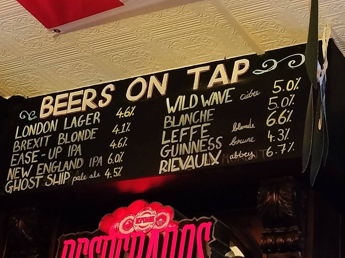 Menu de The Freedom Pub