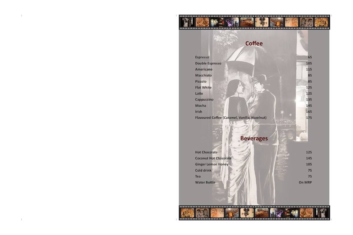 The Garage Kitchen menu