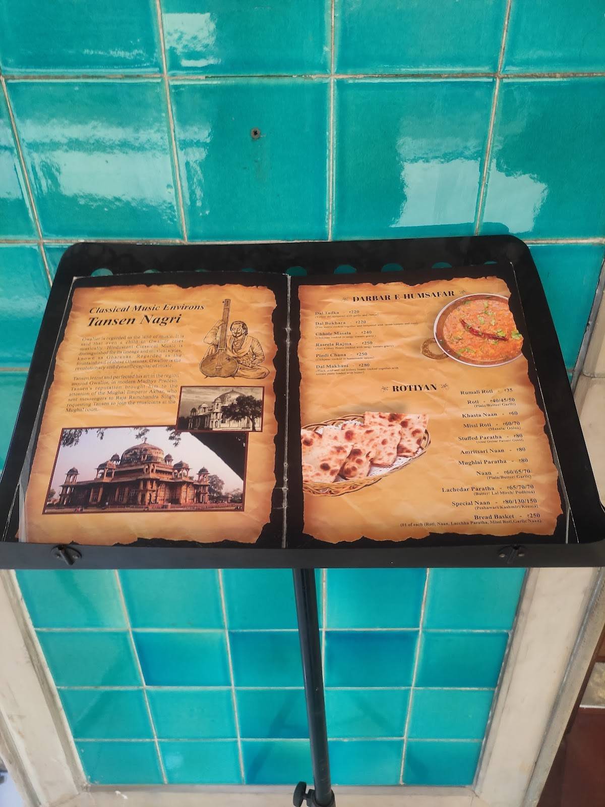The Mansingh menu