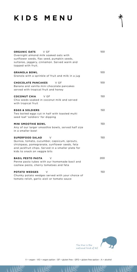 The Mill Cafe menu