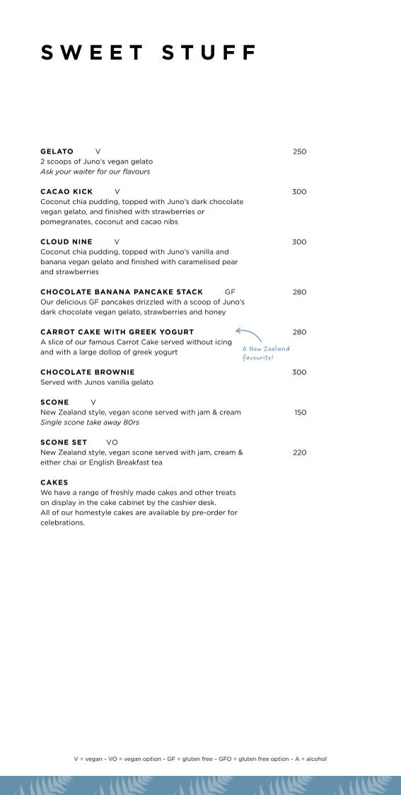 The Mill Cafe menu