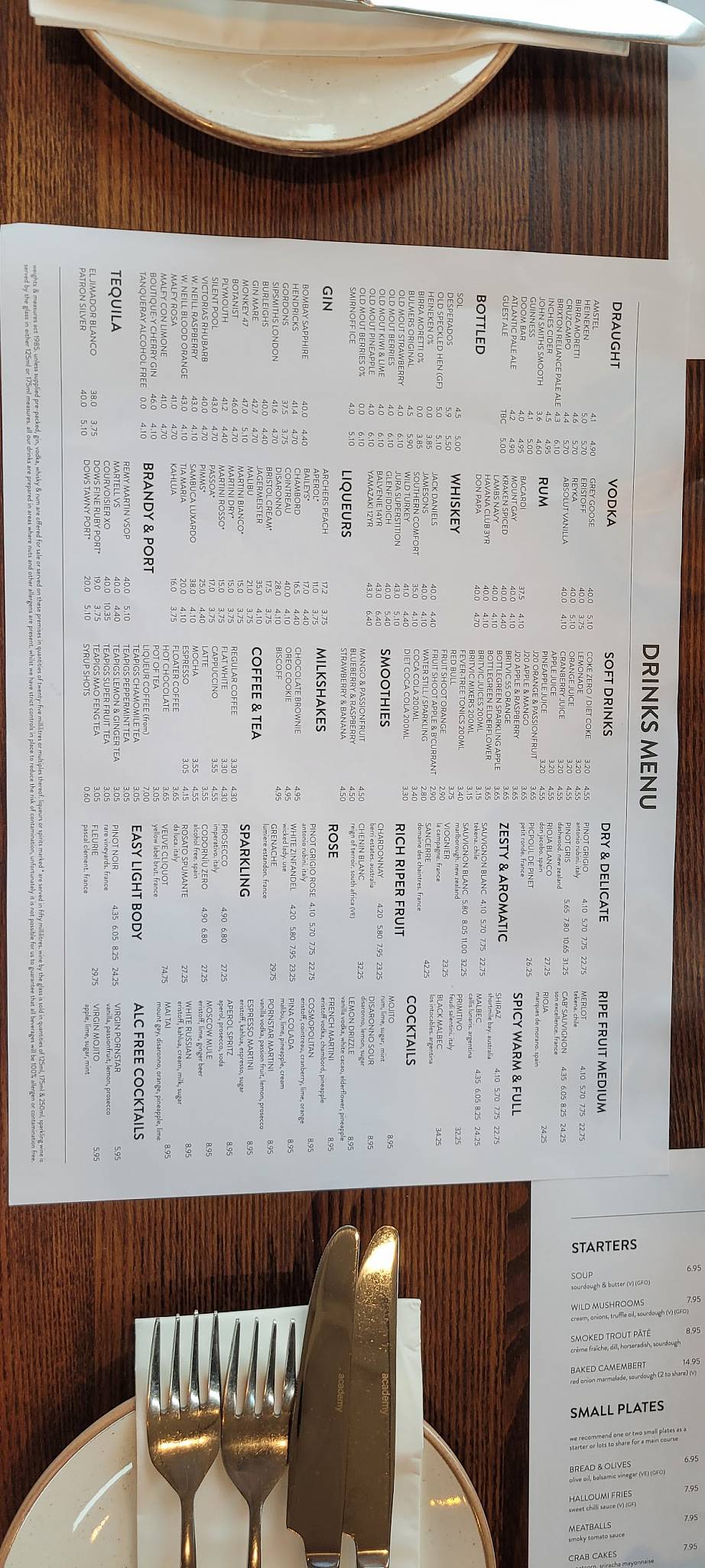 menu-at-the-nuthall-pub-bar-nottingham-nottingham-rd