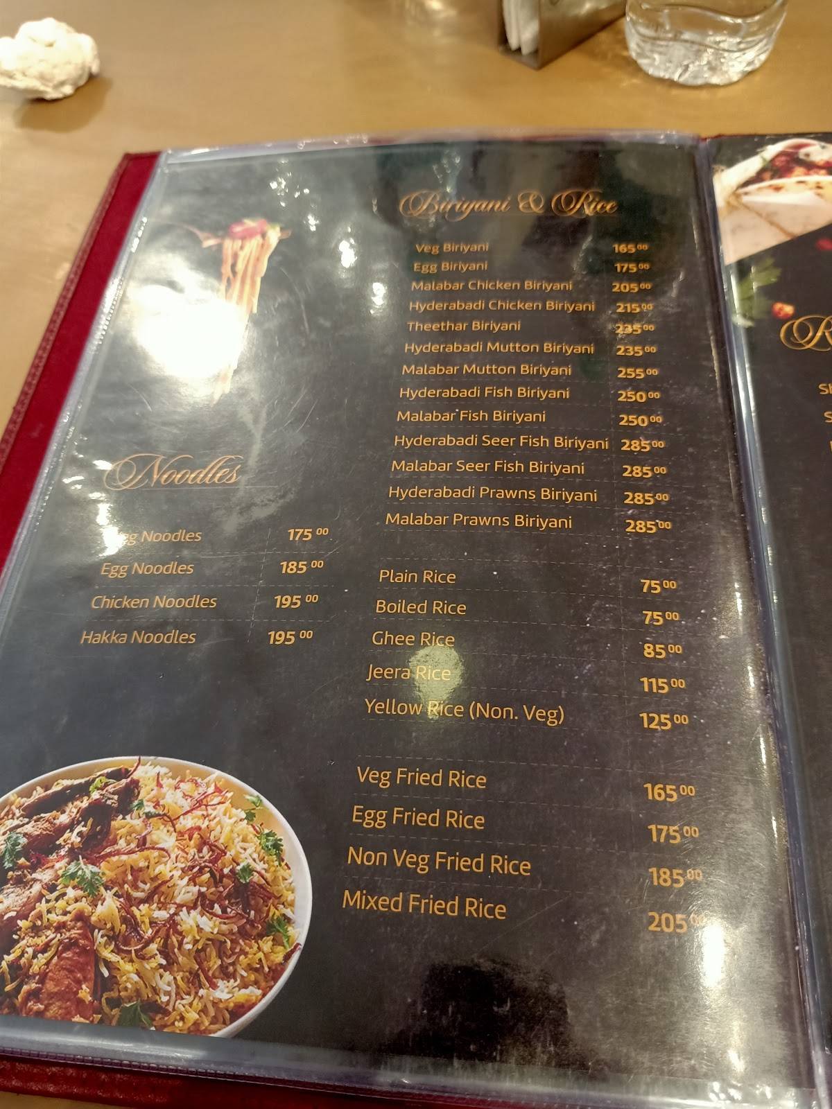BROUN Hotel menu