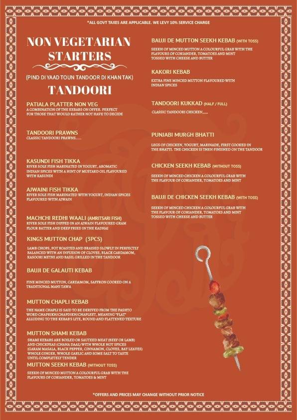 The Patiala Kkitchen - best restaurant in noida Punjabi restaurant in noida family restaurant in noida menu